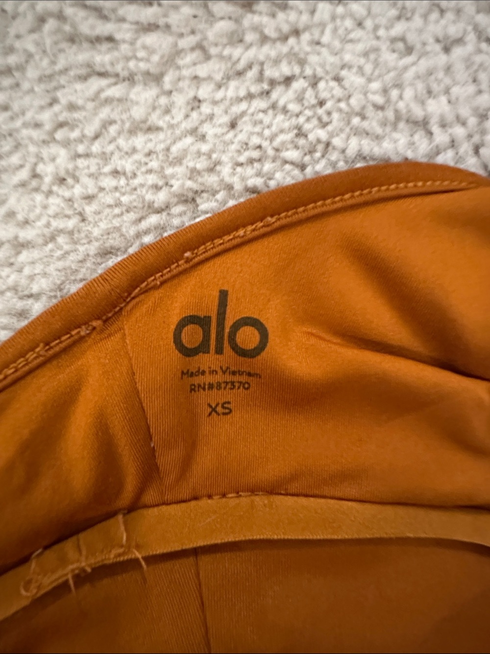 Rust Orange Ruched Sports Bra - Picture 3 of 3